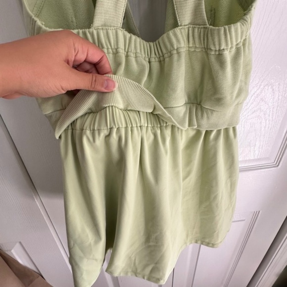 Daily Practice Anthropologie Green Sleeveless Hoodie Dress Casual‎ Athleisure M - Picture 13 of 16
